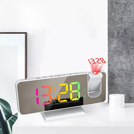 Projektorklocka med spegel för sovrummet