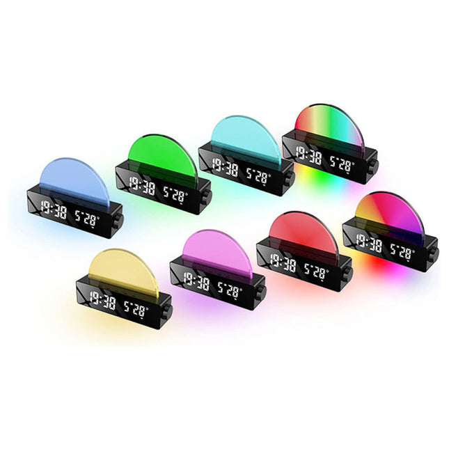 Väckarklocka med soluppgång och solnedgång