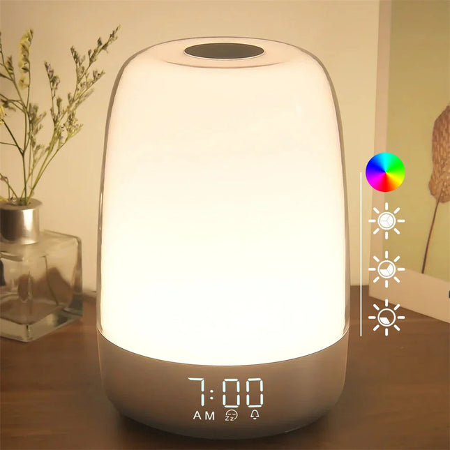 Wake-up light sänglampa med klocka