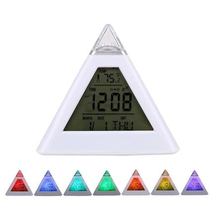 Pyramid väckarklocka med nattlampa vuxna