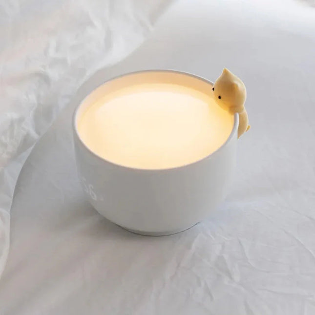 Väckarklocka och lampa med katt design