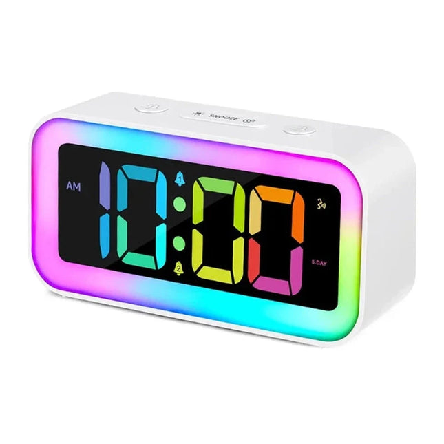 Lysande digital väckarklocka med nattlampa