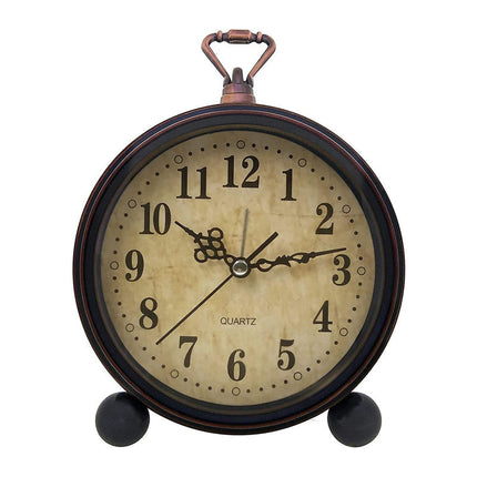 Vintage väckarklocka med handtag retrostil