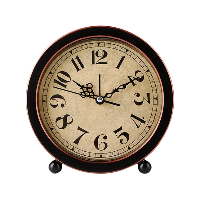 Rund vintage väckarklocka i retro design